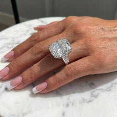 GIA Certified 26 Carat Cushion Cut Diamond Platinum Engagement Ring