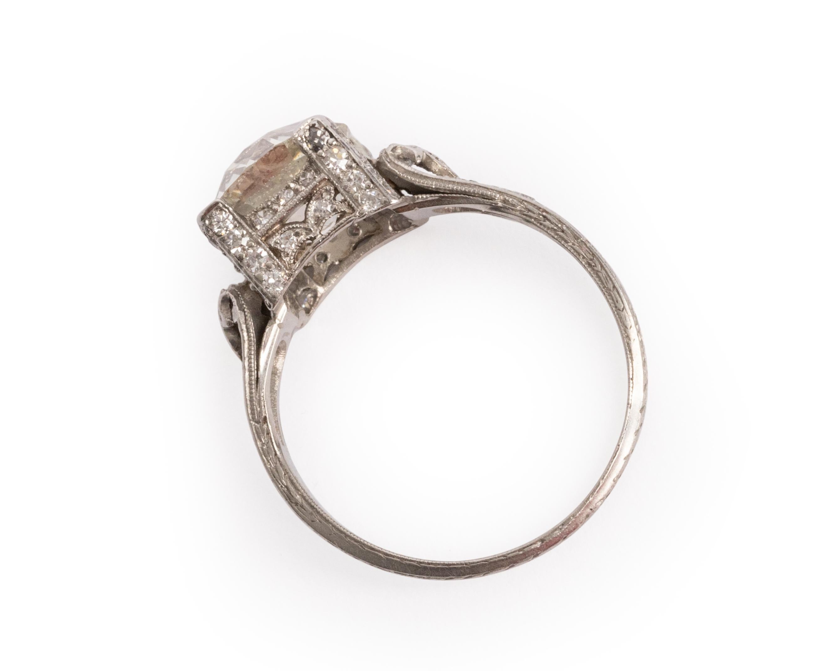 GIA Certified 2.60 Carat Diamond Platinum Engagement Ring In Good Condition In Atlanta, GA