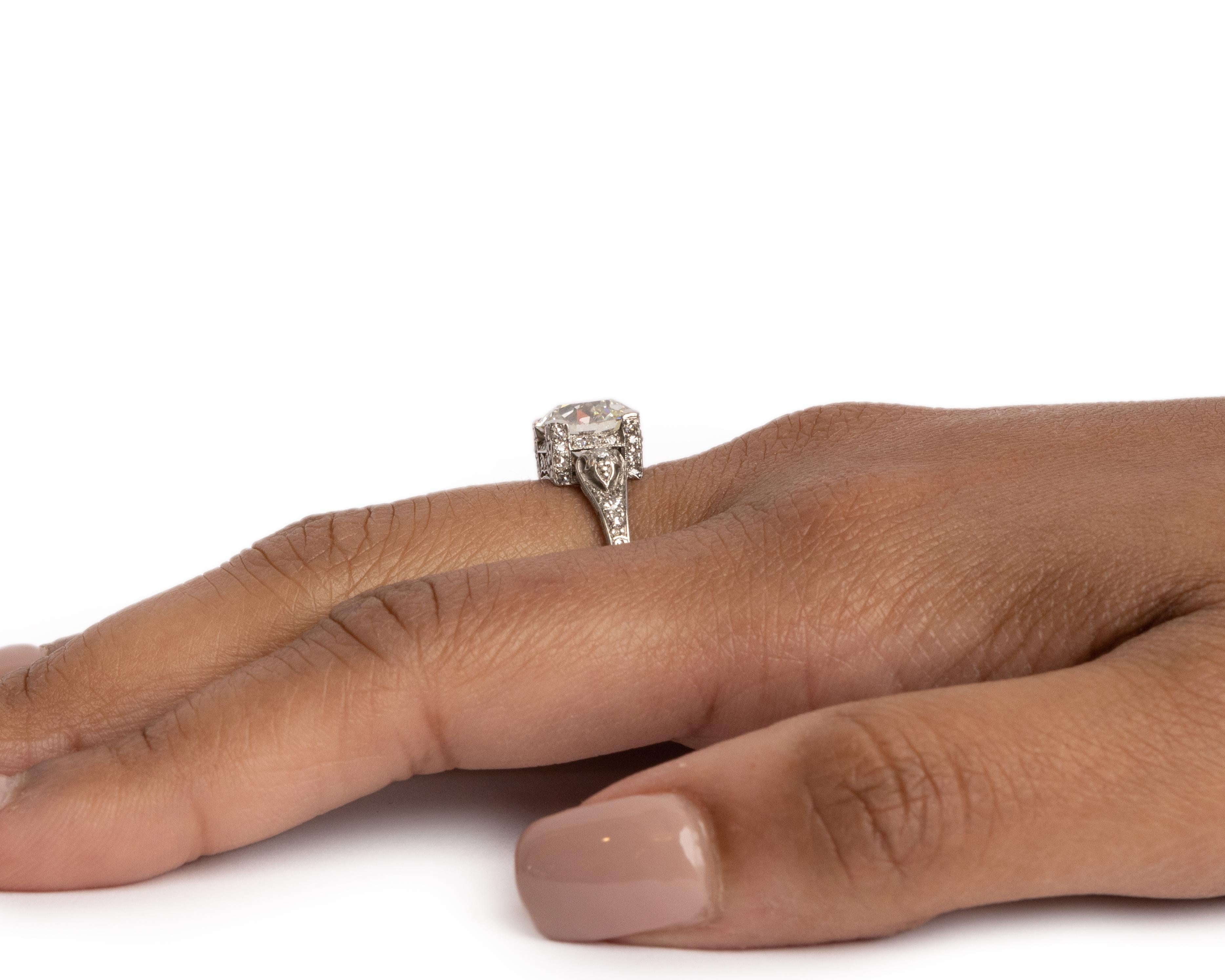 GIA Certified 2.60 Carat Diamond Platinum Engagement Ring 2