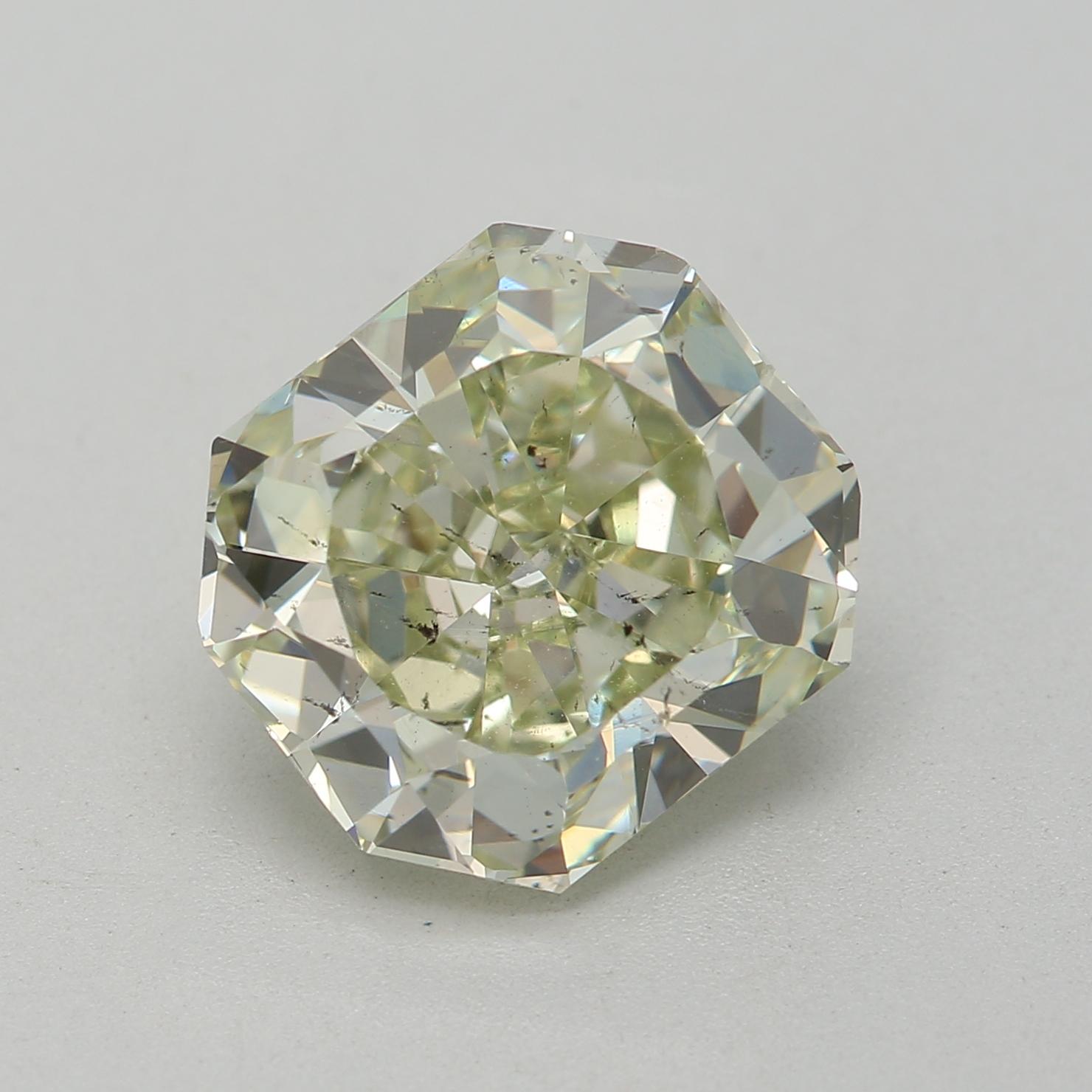 Certificate: GIA 
Report Number: 5151779922
Shape And Cut: Radiant
Carat Weight: 2.60 carat
Measurements: 8.58 x 7.80 x 4.75 mm
Color Grade: Fancy Intense Yellow Green

FEATURES OF THE DIAMOND:

This Fancy Intense Yellow Green diamond is a