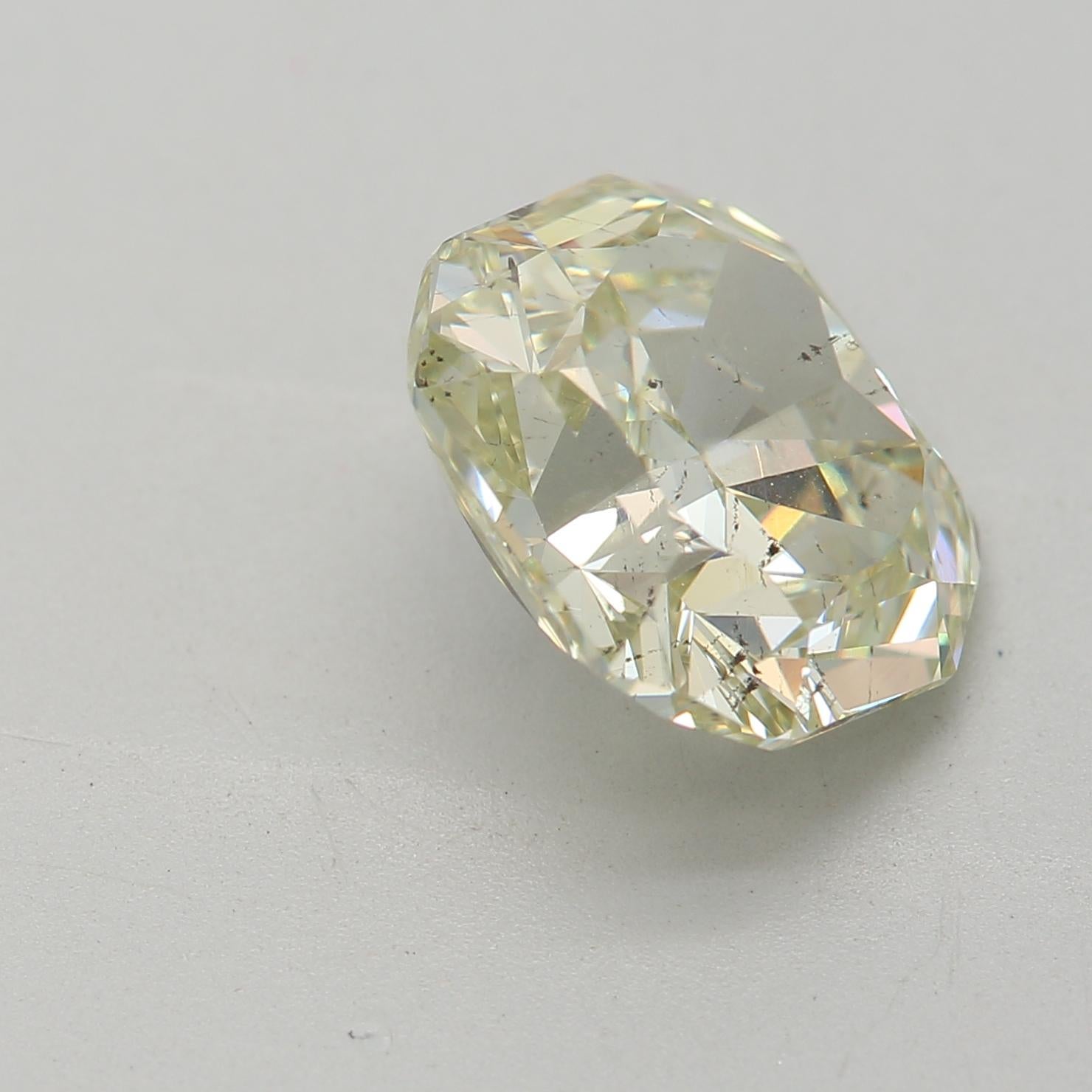 Women's or Men's GIA Certified 2.60 Carat Fancy Intense Yellow Green SI2 Clarity Diamond For Sale
