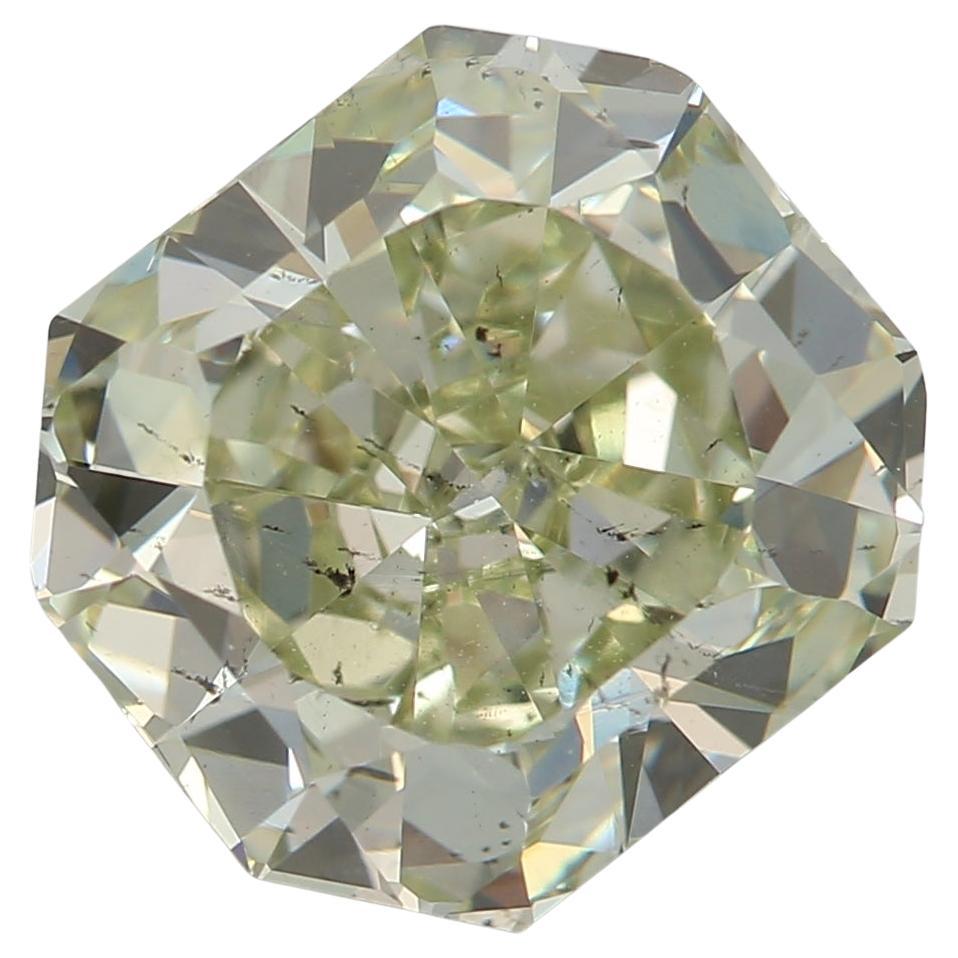 GIA Certified 2.60 Carat Fancy Intense Yellow Green SI2 Clarity Diamond