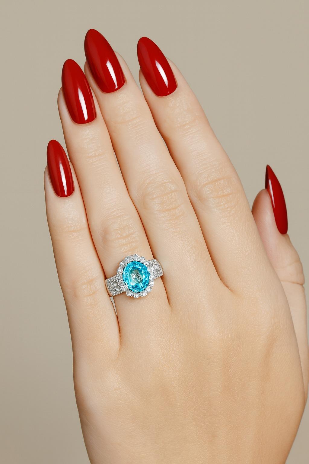 Moderne Bague en or 18 carats certifiée GIA avec tourmaline et diamant de 2,60 carats en vente