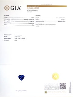 Natural Blue Sapphire Gemstone 2.60 carats with GIA Report