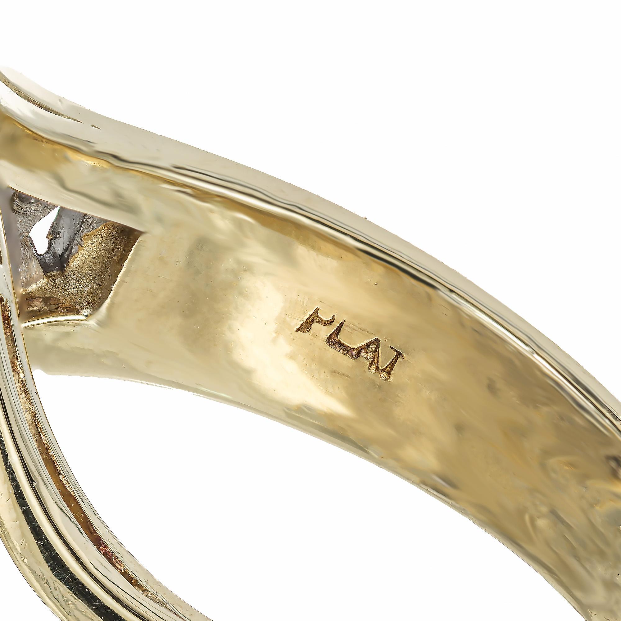 Bague cocktail en or jaune et platine avec saphir de 2,60 carats et diamants certifiés GIA en vente 2