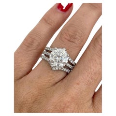 GIA Certified 2.61 Carat Tiffany Novo Diamond Engagement Ring in Platinum