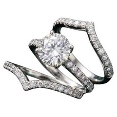 GIA zertifiziert 2,61 Karat Tiffany Novo Diamant Verlobungsring in Platin