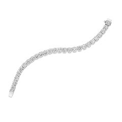 GIA Certified 26.13 Carat Round Diamond Tennis Bracelet