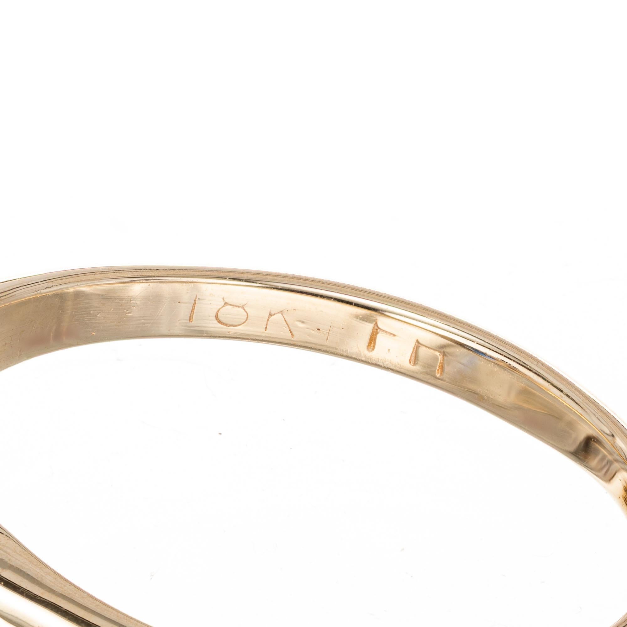 GIA Certified 2.62 Carat Blue Sapphire Diamond Yellow Gold Engagement Ring 2