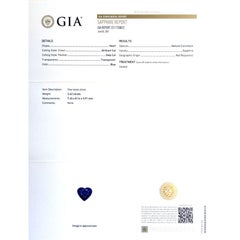Zafiro Azul Natural Gema 2.62 quilates con Informe GIA