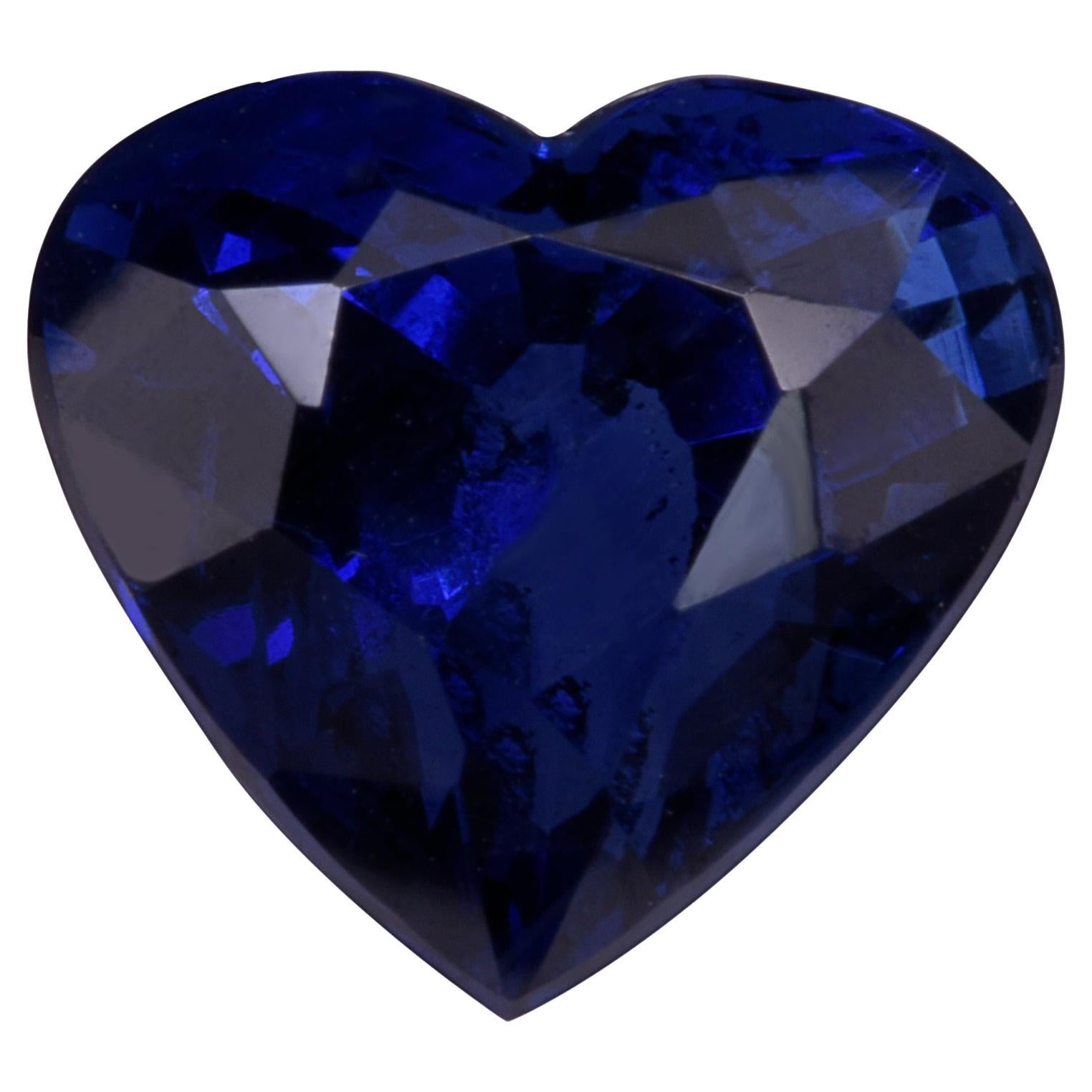 Saphir bleu chauffé de 2,62 carats certifié GIA  en vente