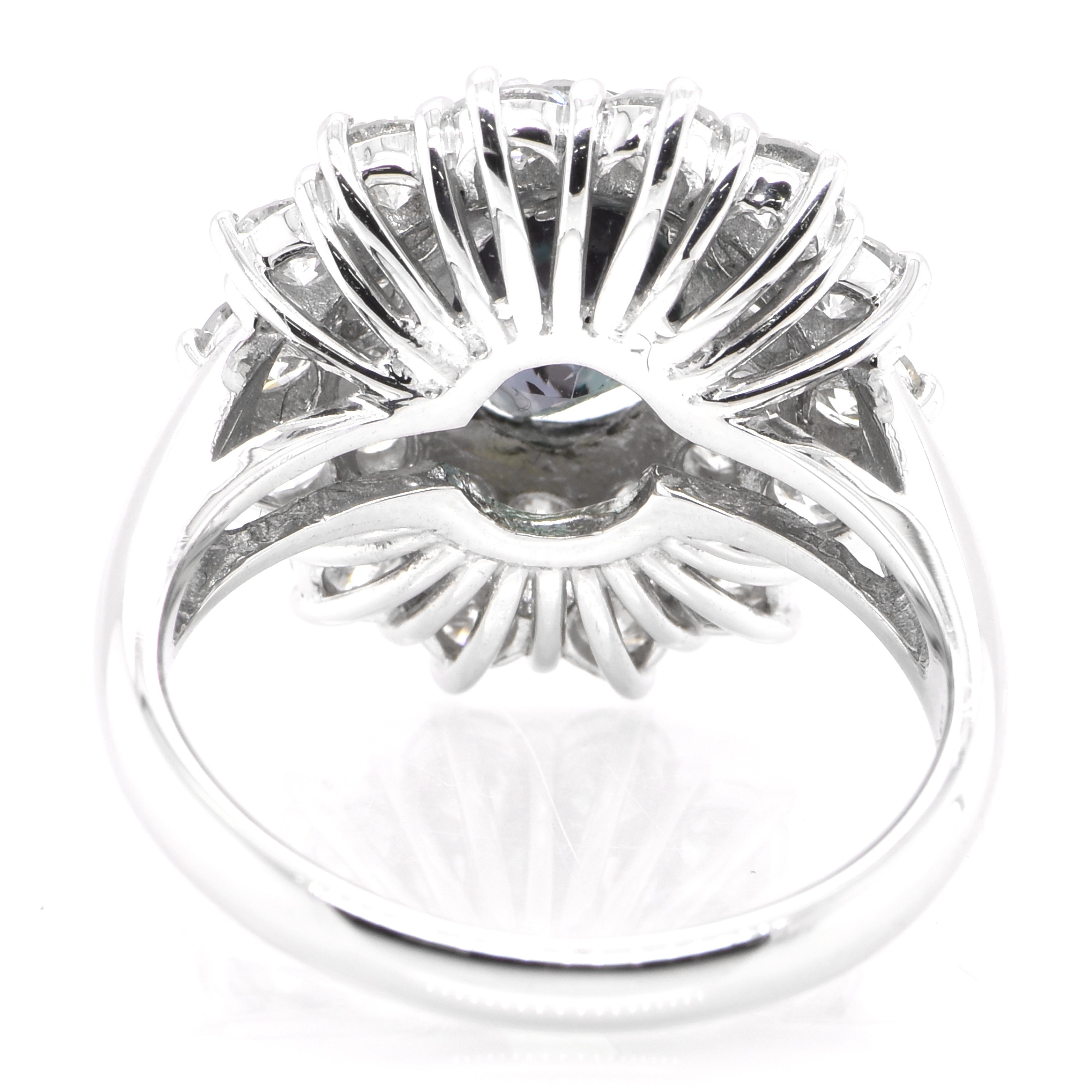 Women's GIA Certified 2.63 Carat Natural Color-Change Brazilian Alexandrite Ring
