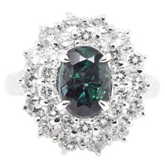 GIA-zertifizierter 2,33 Karat natürlicher brasilianischer Alexandrit-Ring mit Farbwechsel