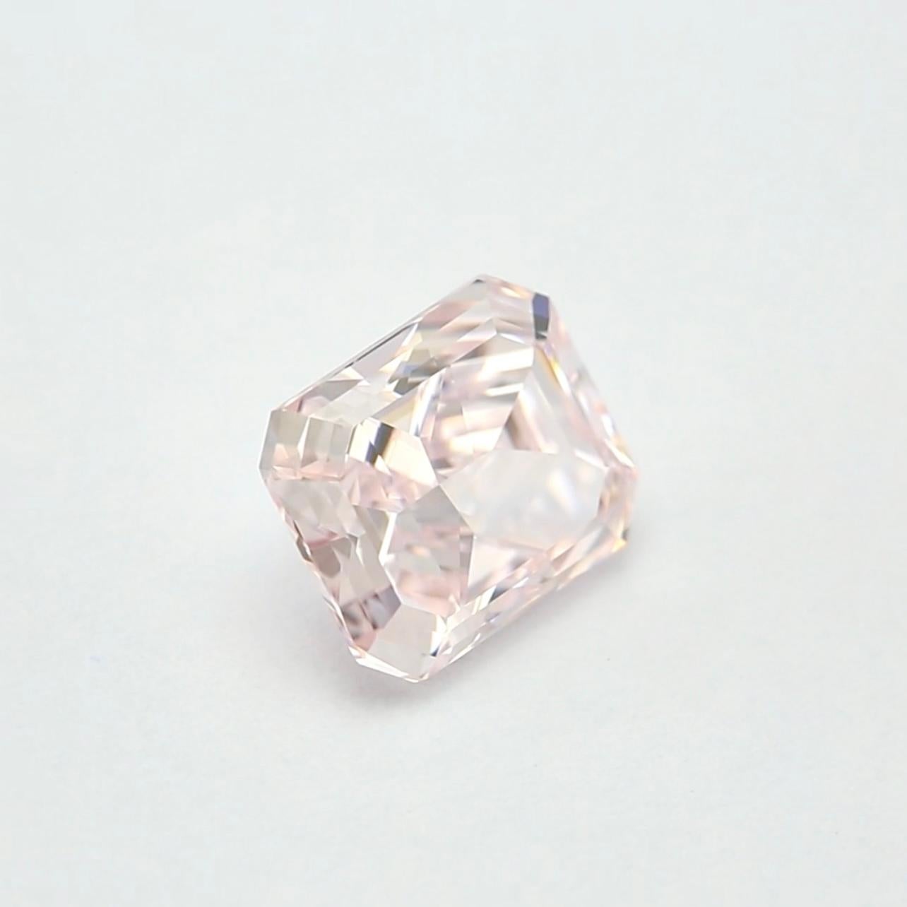 GIA Certified 2.64 Fancy Light Pink Radiant Cut Diamond For Sale 3