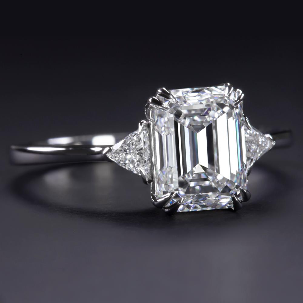 2.2 carat emerald cut diamond