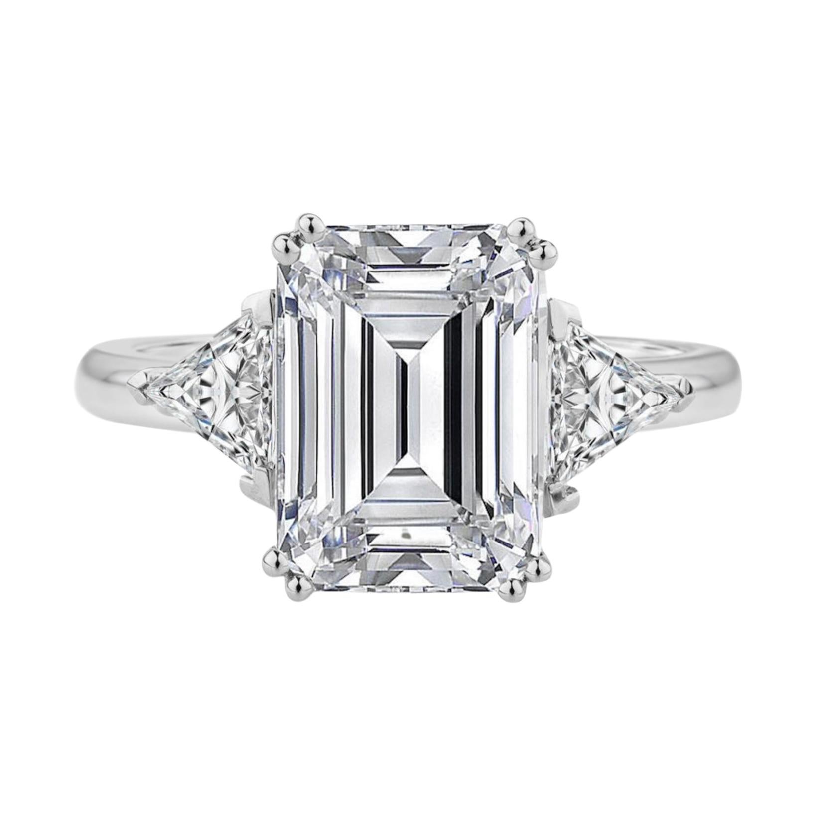 GIA Certified 2 Carat Emerald Cut Diamond Ring