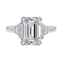 GIA Certified 2 Carat Emerald Cut Diamond Ring