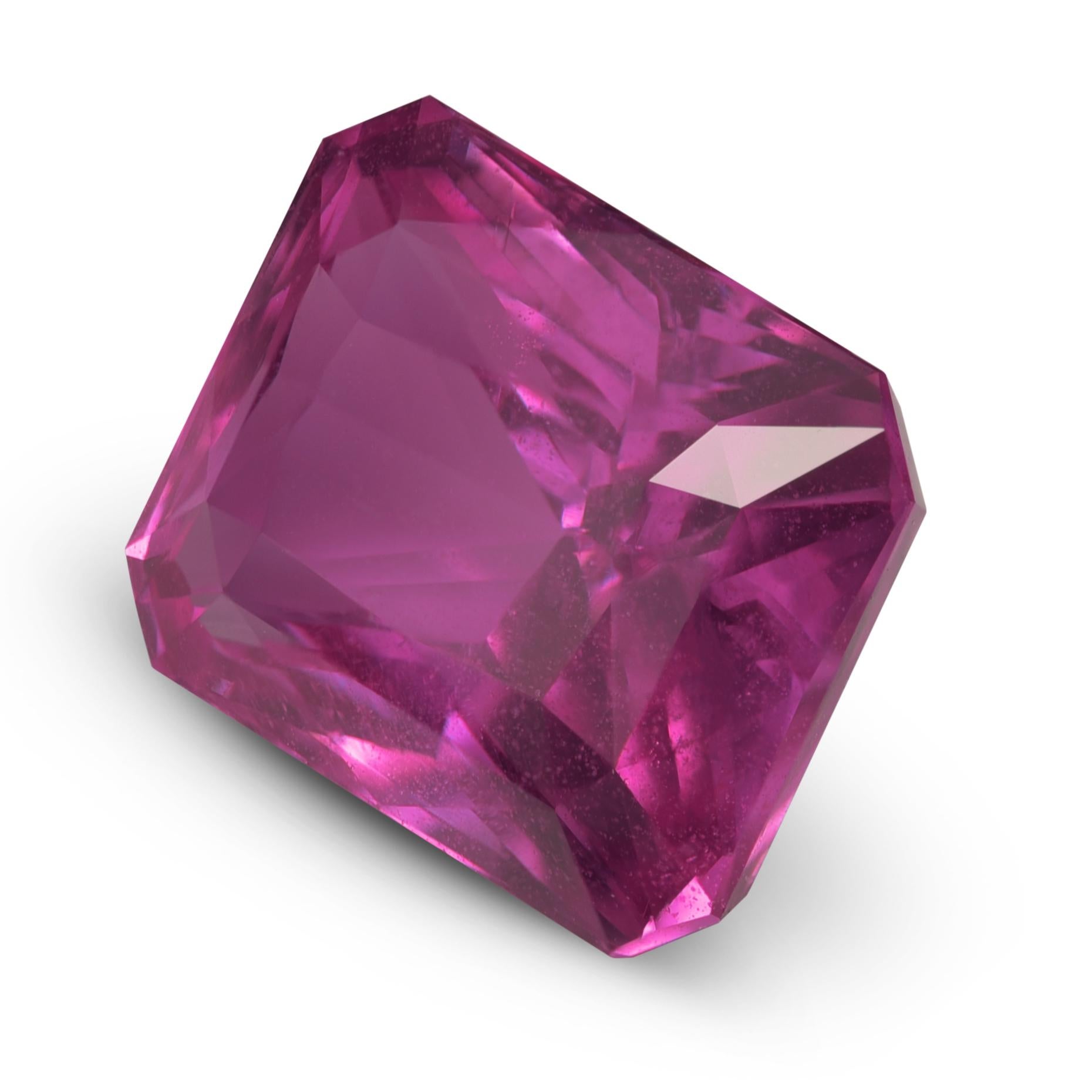 Taglio brillante Gemma di zaffiro rosa fine non riscaldata Nature 2,65 carati con rapporto GIA in vendita