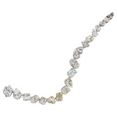 GIA-zertifiziertes Tennisarmband mit 26,61 Karat Diamanten im Mischschliff