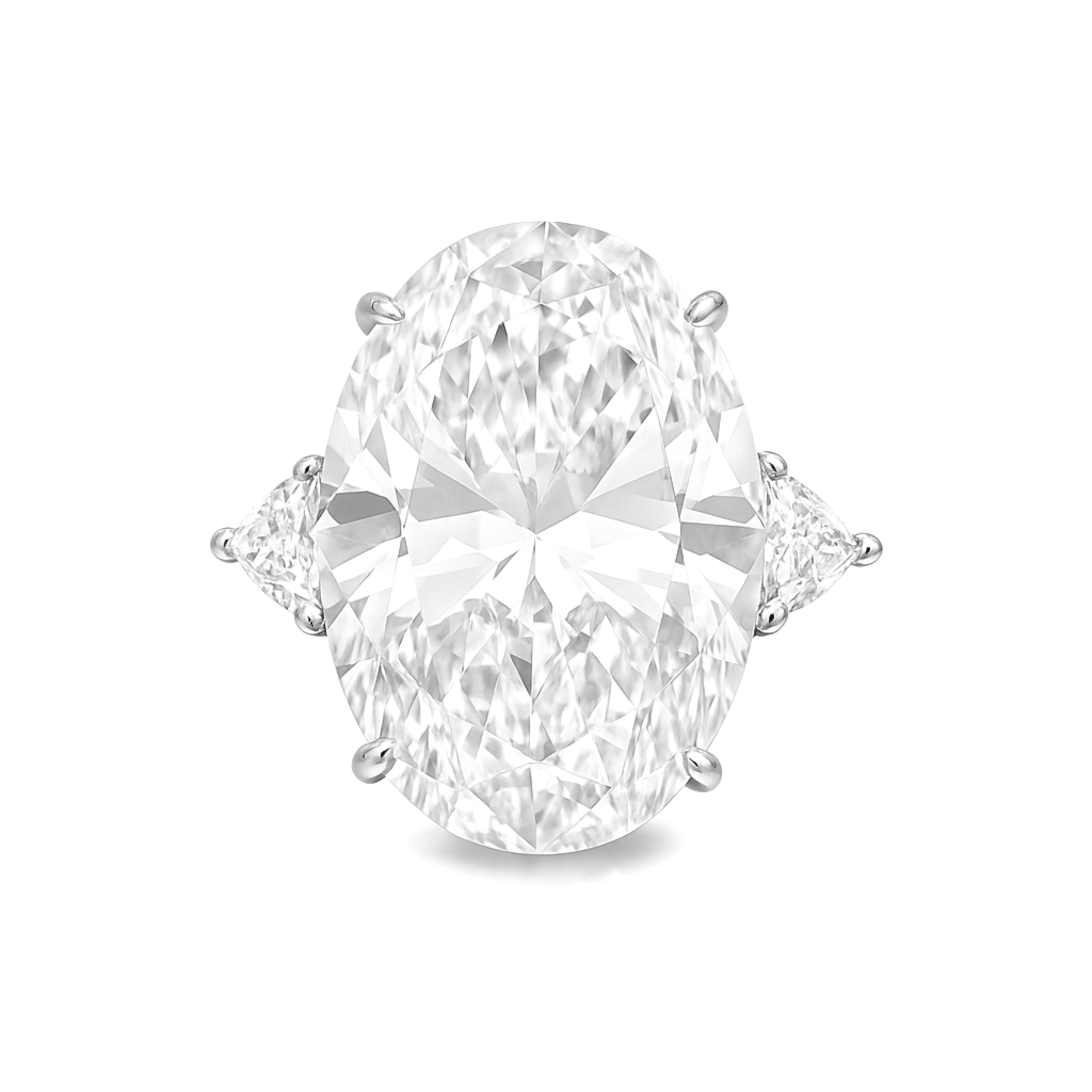 Anillo de diamantes talla esmeralda de 27 quilates certificado por el GIA Moderno en venta