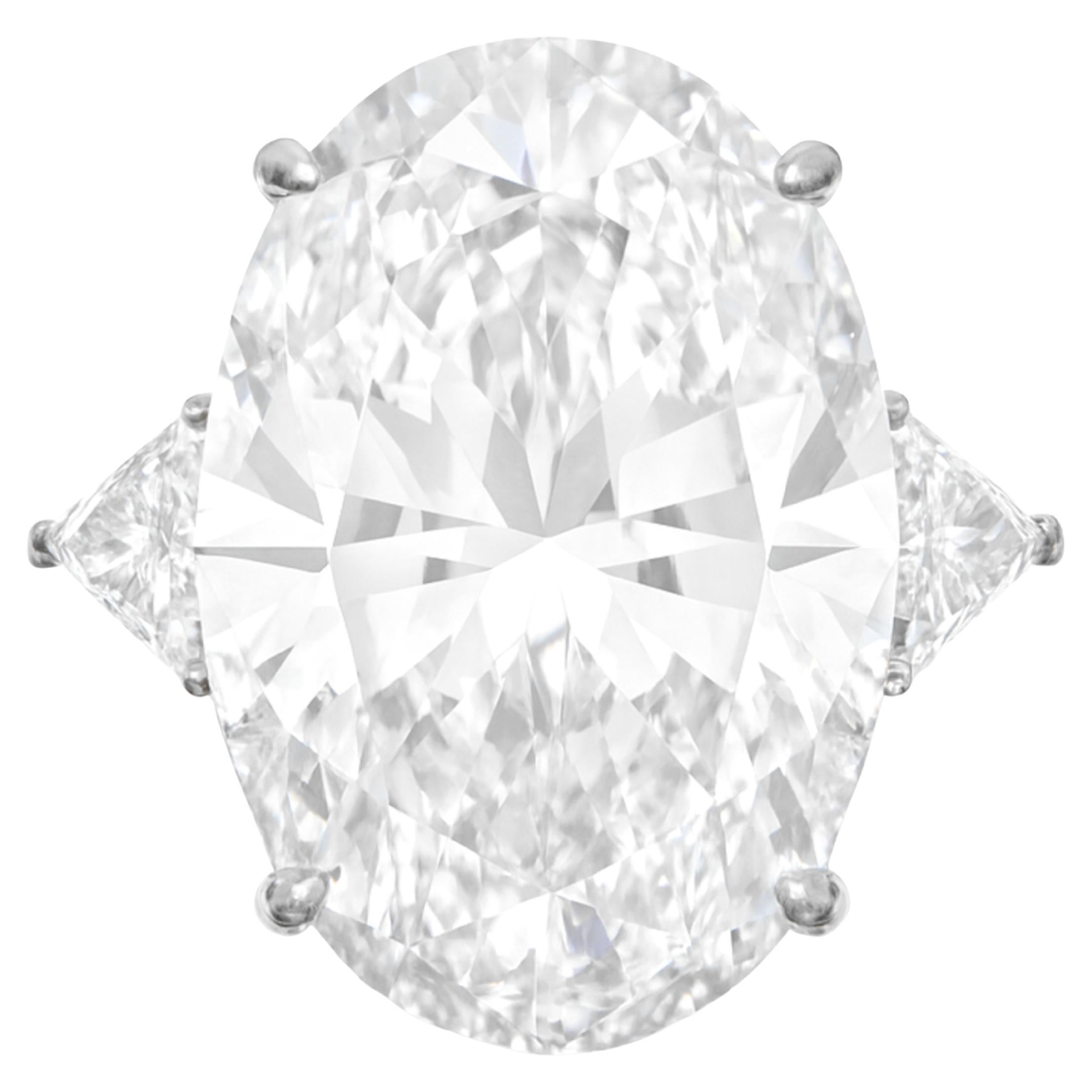 Anillo de diamantes talla esmeralda de 27 quilates certificado por el GIA en venta