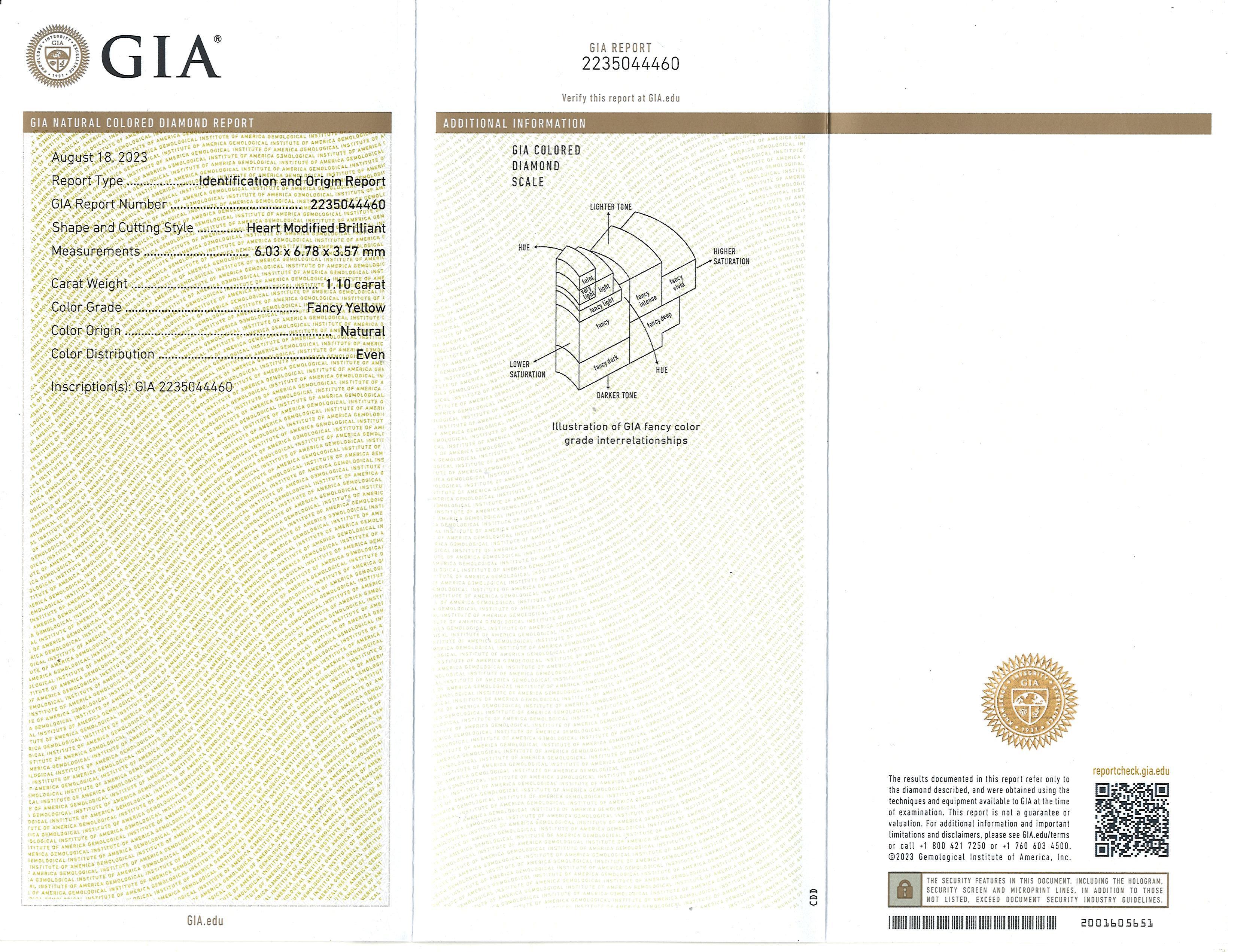 GIA zertifiziert 2.70Ctw Fancy Gelb Herz Diamant Halo Ohrstecker 18K Gold (Herzschliff) im Angebot