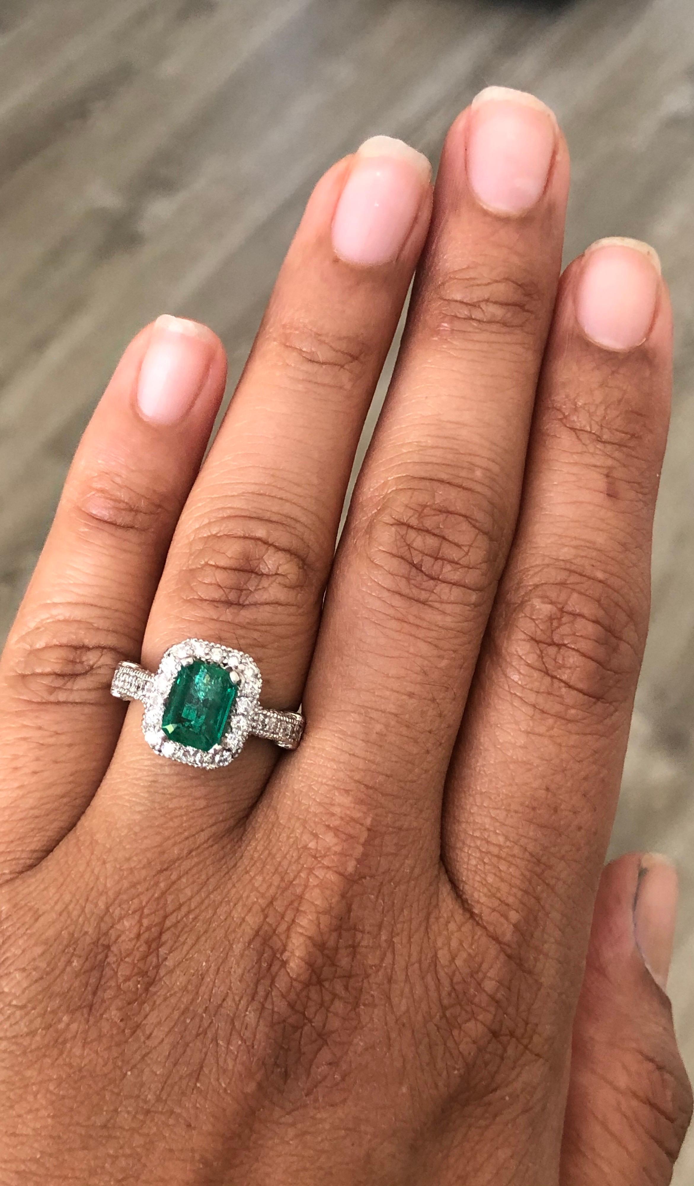 GIA Certified 2.72 Carat Emerald Diamond 14 Karat White Gold Bridal Ring  For Sale at 1stDibs | emerald diamond cost, how much does emerald cost, how  much does an emerald cost