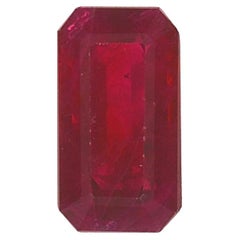 GIA Certified 2.72 Carat Octagonal Natural Burma Ruby