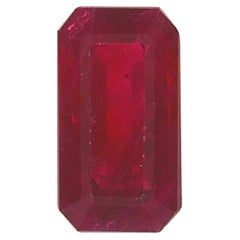 Rubino di Birmania naturale ottagonale certificato GIA da 2,72 carati