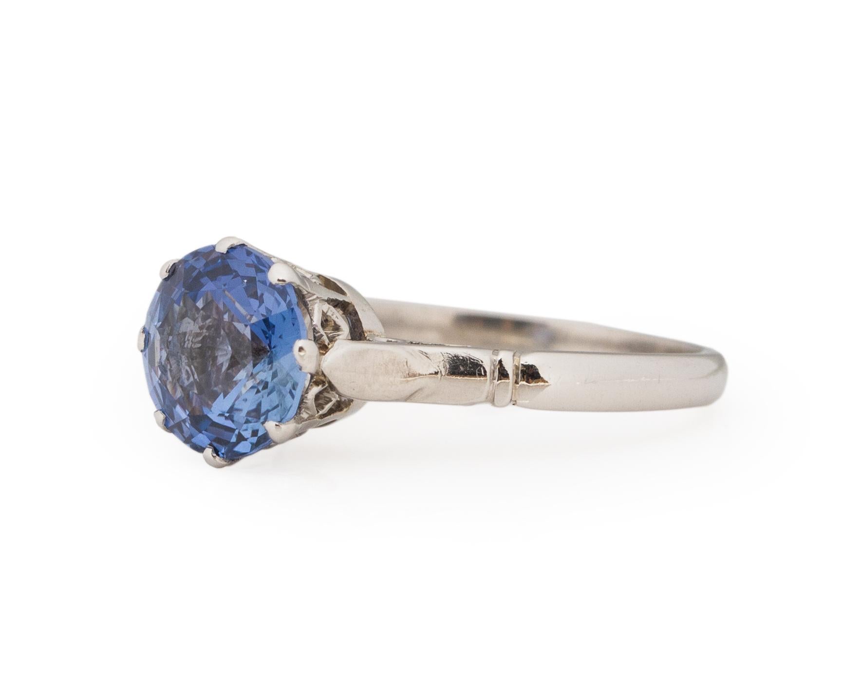Round Cut GIA Certified 2.74 Carat Art Deco Diamond Platinum Engagement Ring