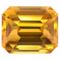 Zircon jaune certifié GIA de 27,46 carats
