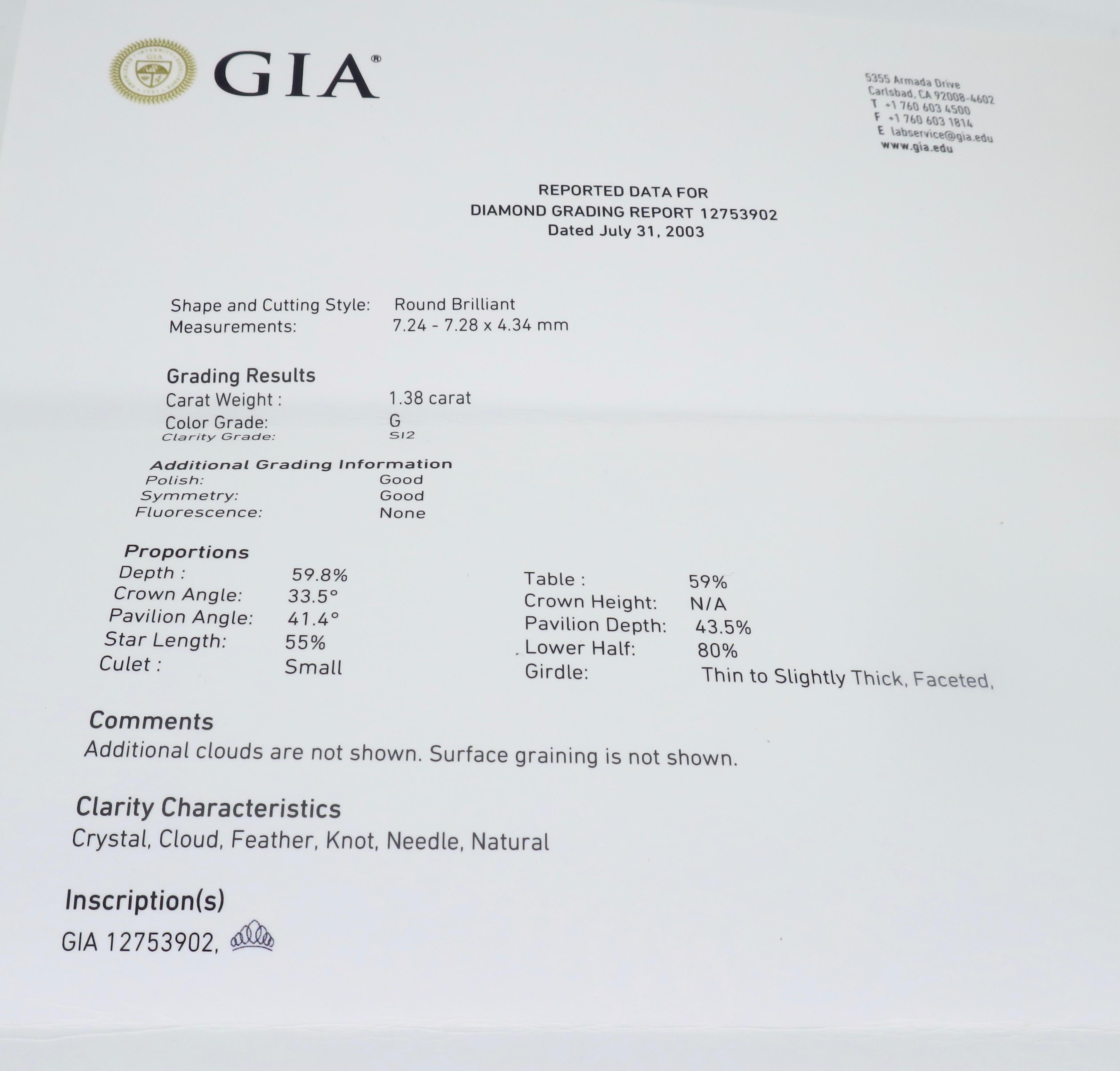 GIA Certified 2.75 Carat Diamond Stud Earrings 3