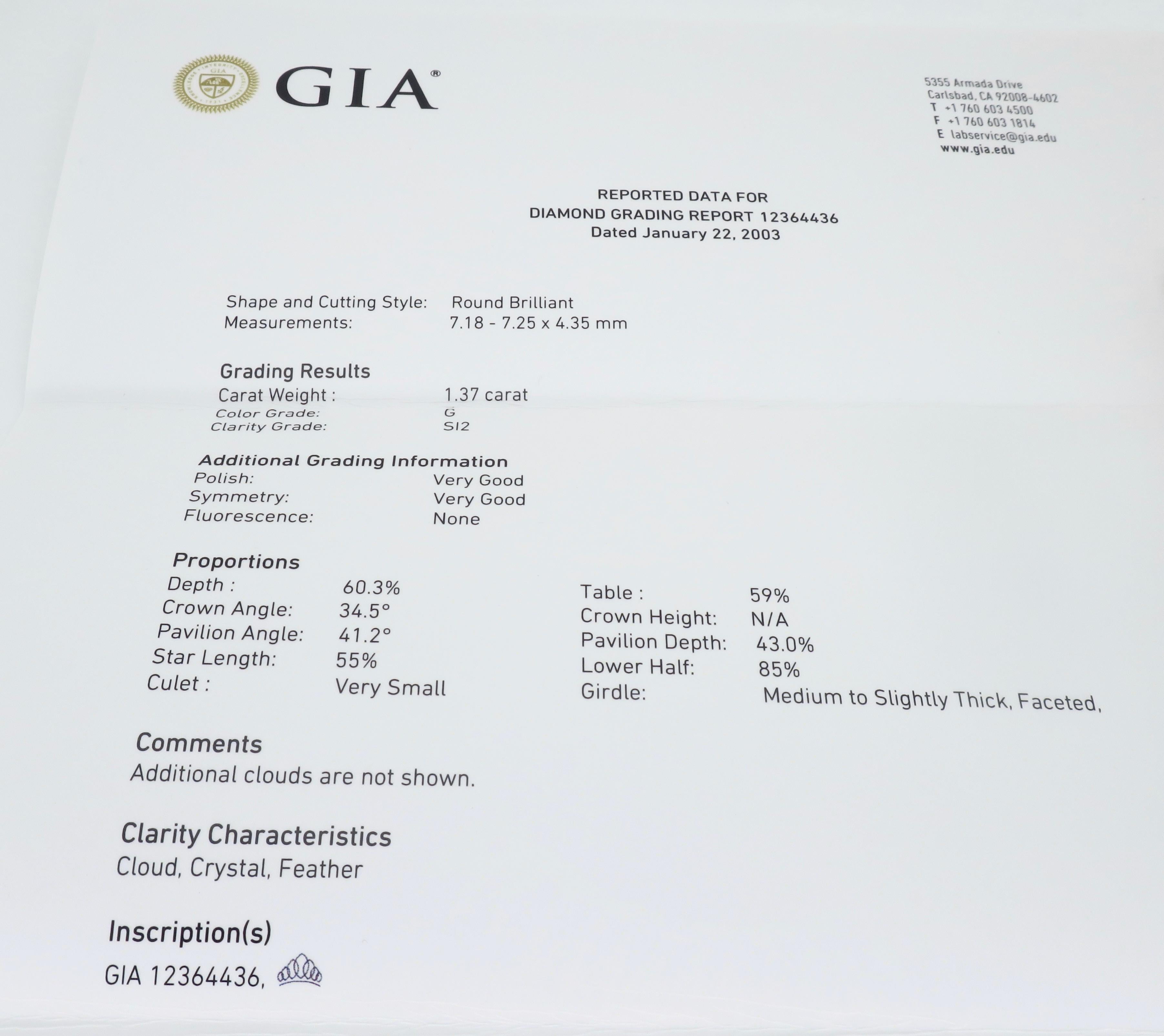 GIA Certified 2.75 Carat Diamond Stud Earrings 2