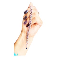 GIA-zertifiziertes 2,75 Karat rundes Pink Diamond Armband