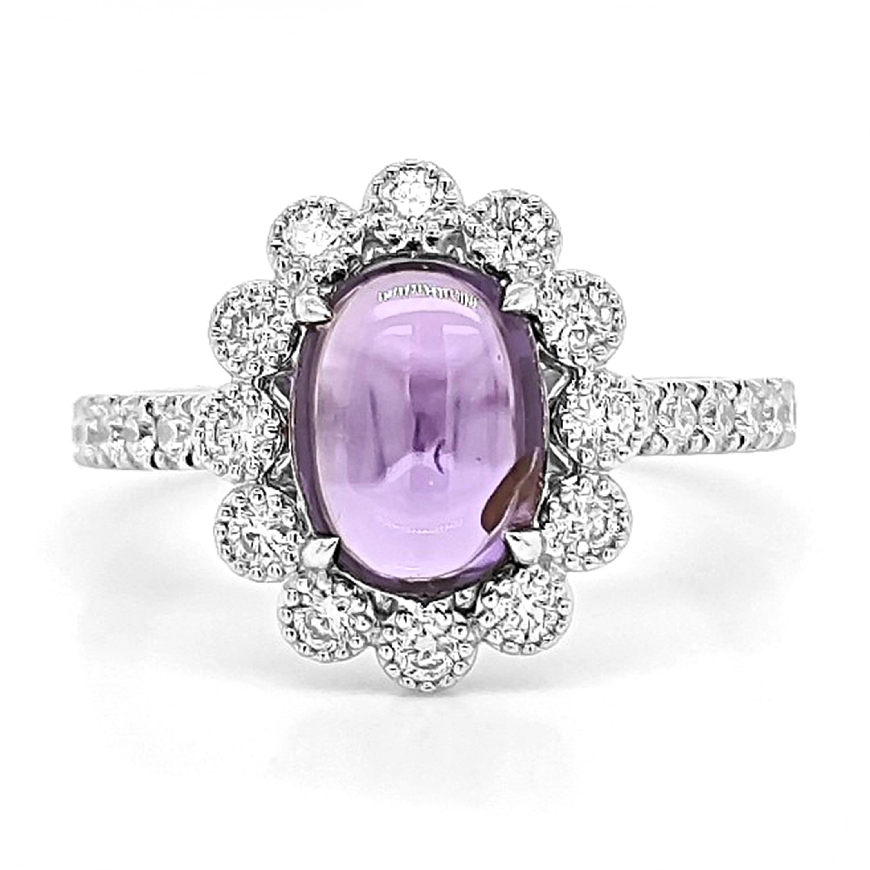 De las mujeres Anillo de oro blanco con zafiro y diamante blanco de 2.75 quilates certificado por el GIA en venta