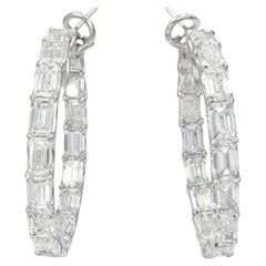 GIA Certified 27.93 Carats Diamond Inside-Out Hoop Earrings