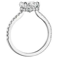 Bague de fiançailles Harlow avec diamant coussin de 2,80 carats G VVS2 certifié GIA