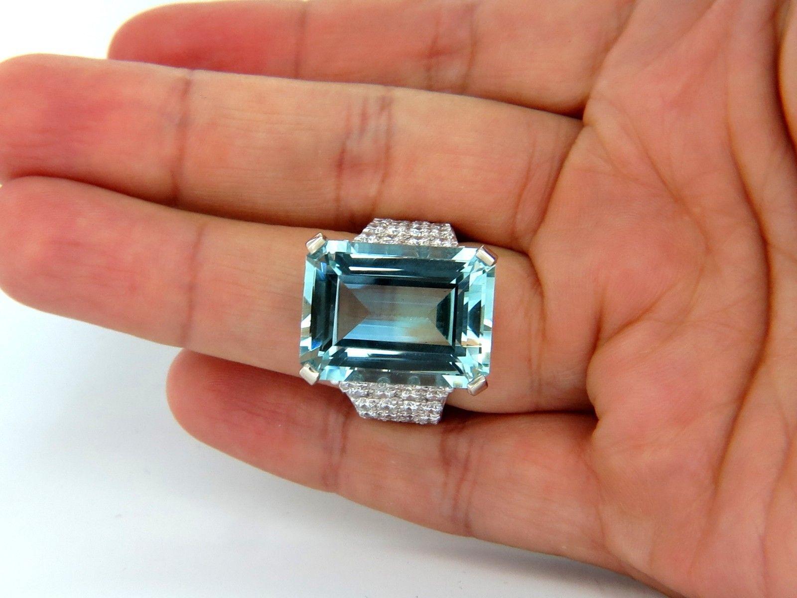 Aquamarine Collections

GIA Certified 25.12ct. Natural Aquamarine Ring

 Excellent clean clarity

 Octagonal Step cut (emerald cut).

Blue Aqua color.

Brilliant sparkles from all angles

Pristine Transparency

Report: 2175093316

22.17 x 16.25 x