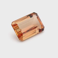 GIA Certified 28.37 Carat Imperial Precious Topaz Emerald Cut Loose Gemstone