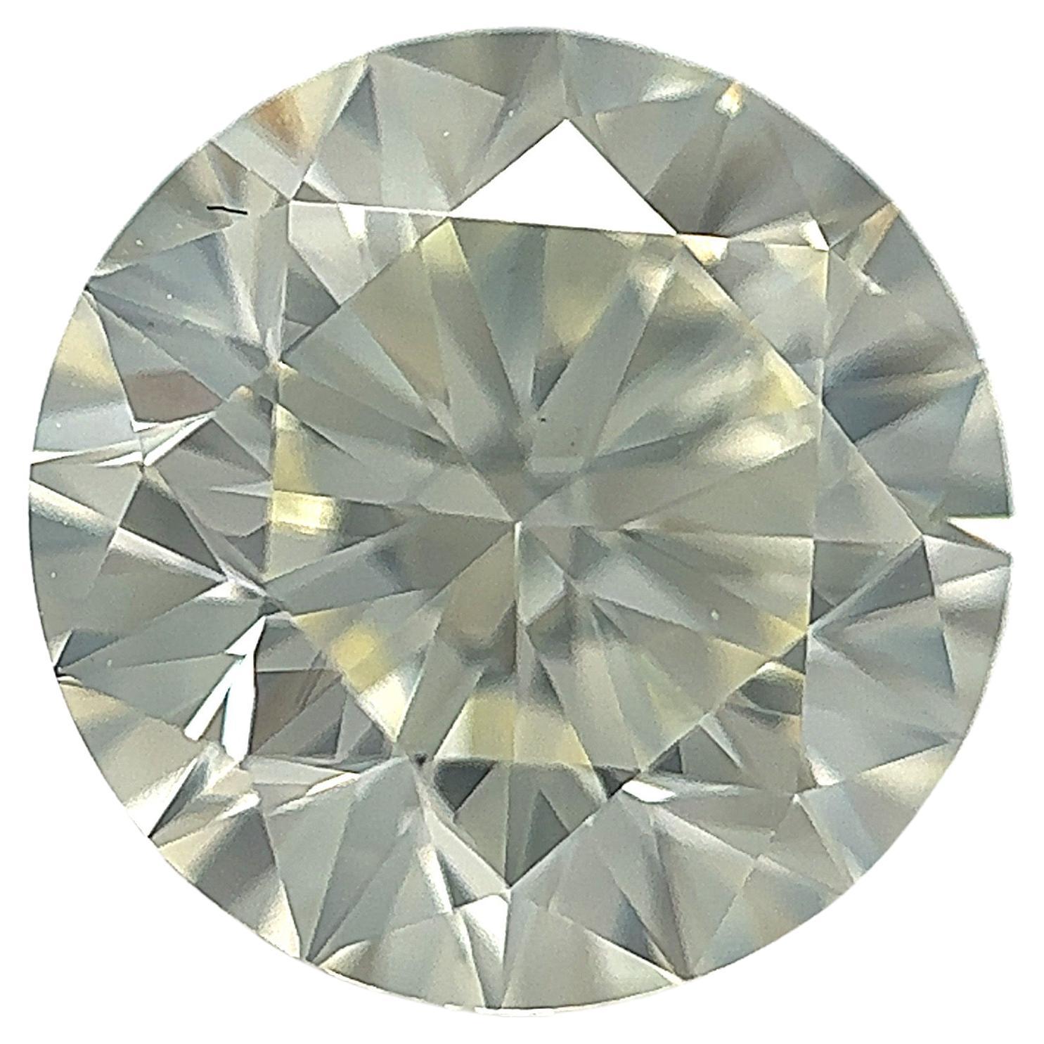 Diamant naturel brillant rond de 2,84 carats certifié par la GIA (bagues de fiançailles) en vente