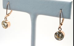 GIA Certified 2.84 Cttw Old European Cut Diamond Earrings in Rose Gold