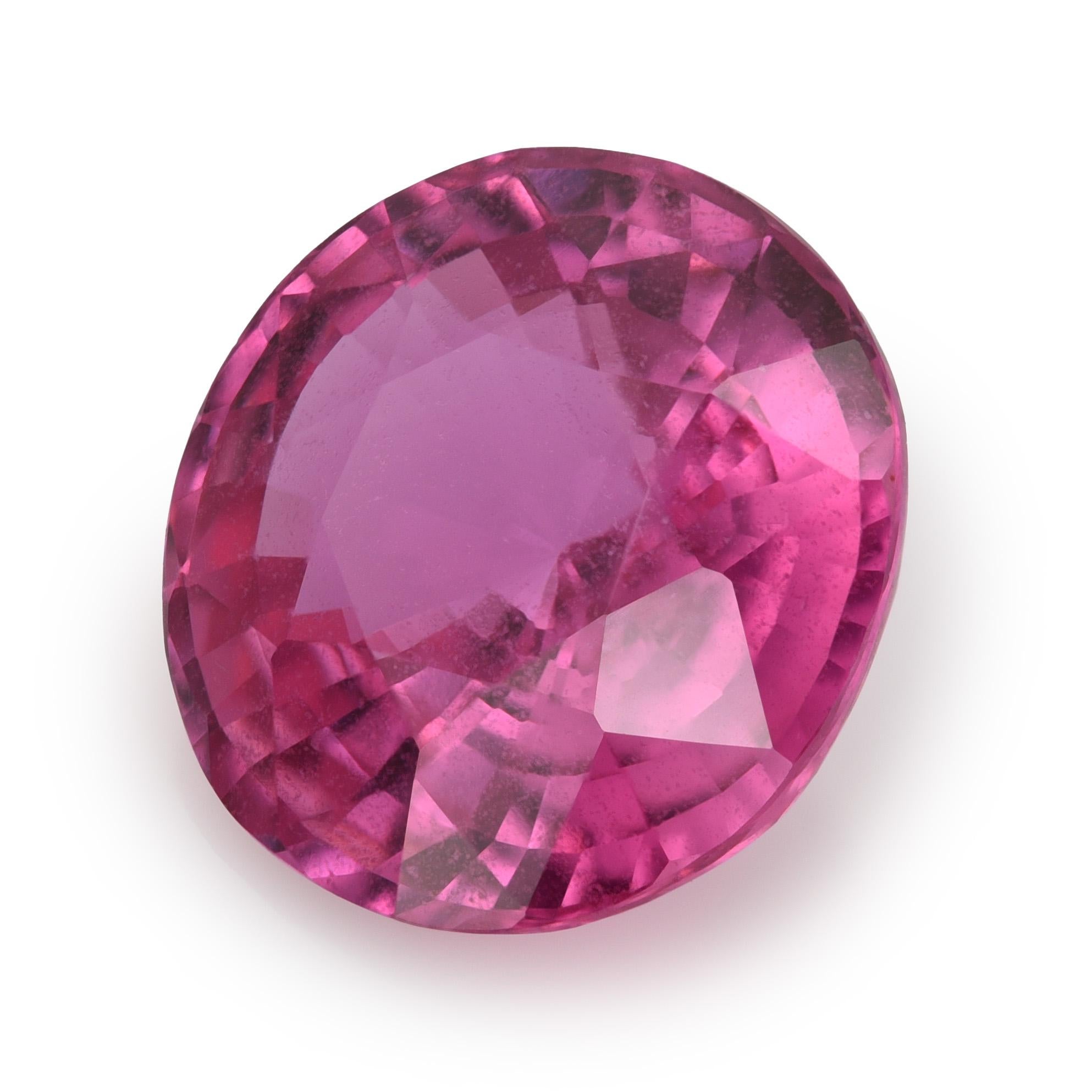 Taglio misto Gemma di zaffiro rosa naturale da 2.86 carati con rapporto GIA / JupiterGem in vendita