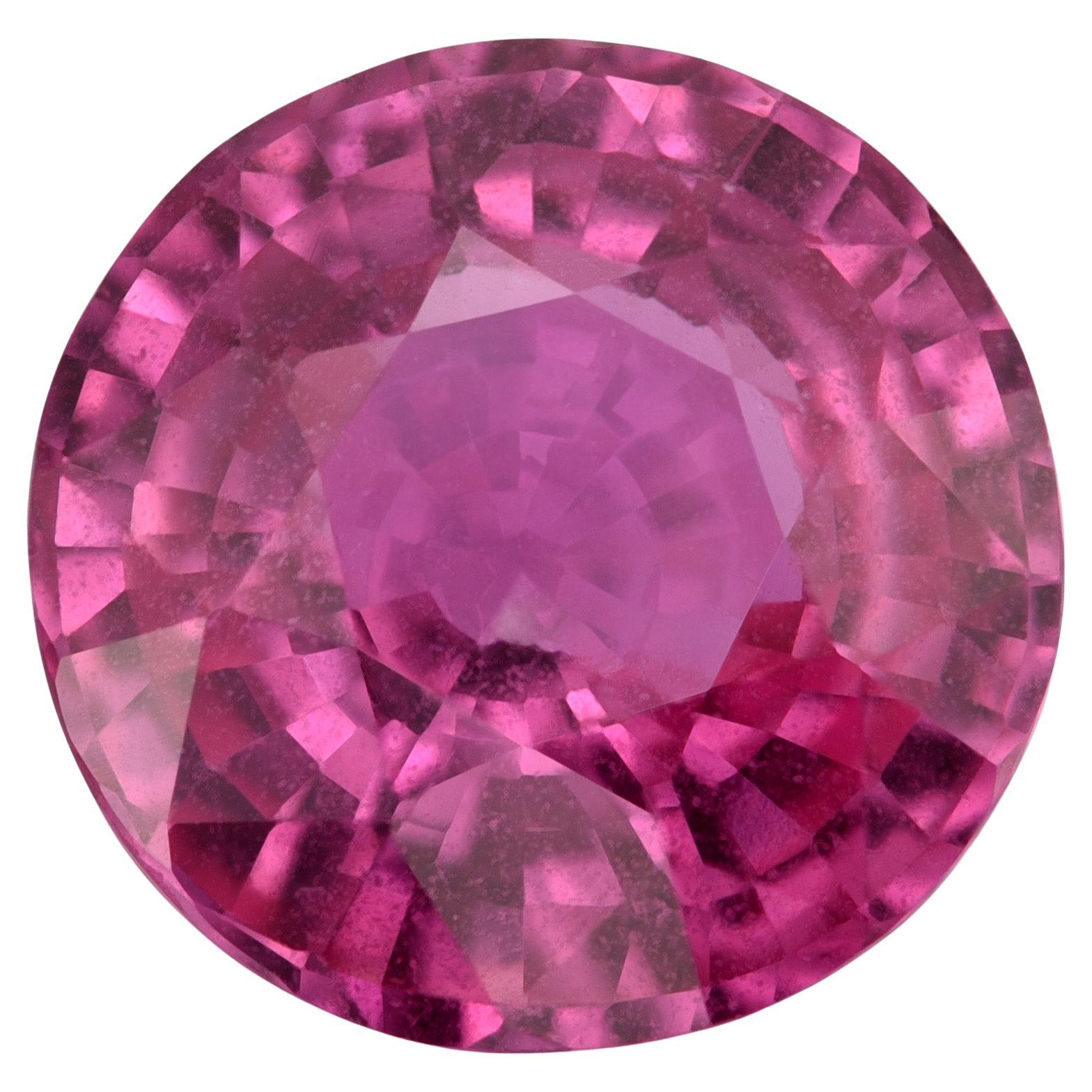 Saphir rose certifié GIA de 2,86 carats  en vente