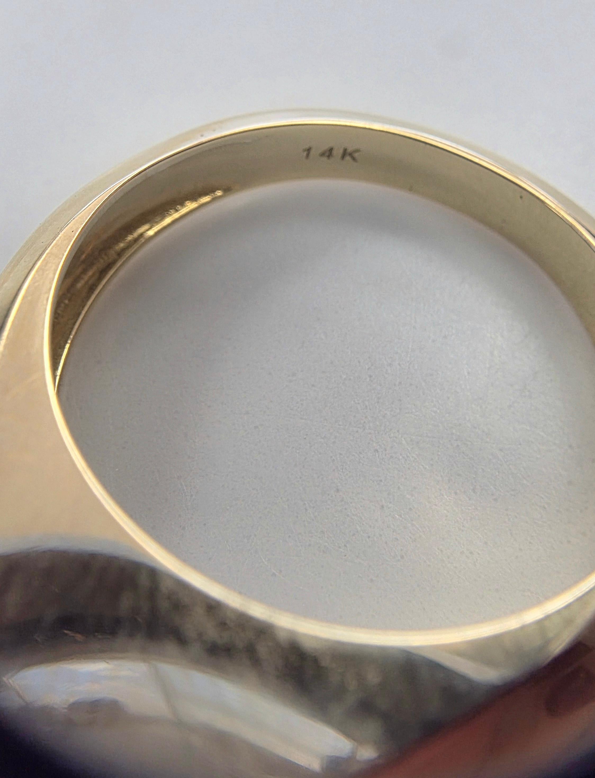 GIA zertifiziert 2,90 Karat sambischen Smaragd Solitär Siegelring in 14K Gold im Angebot 2