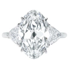 GIA Certified 2.92 Carat MovalCut Diamond Platinum Ring