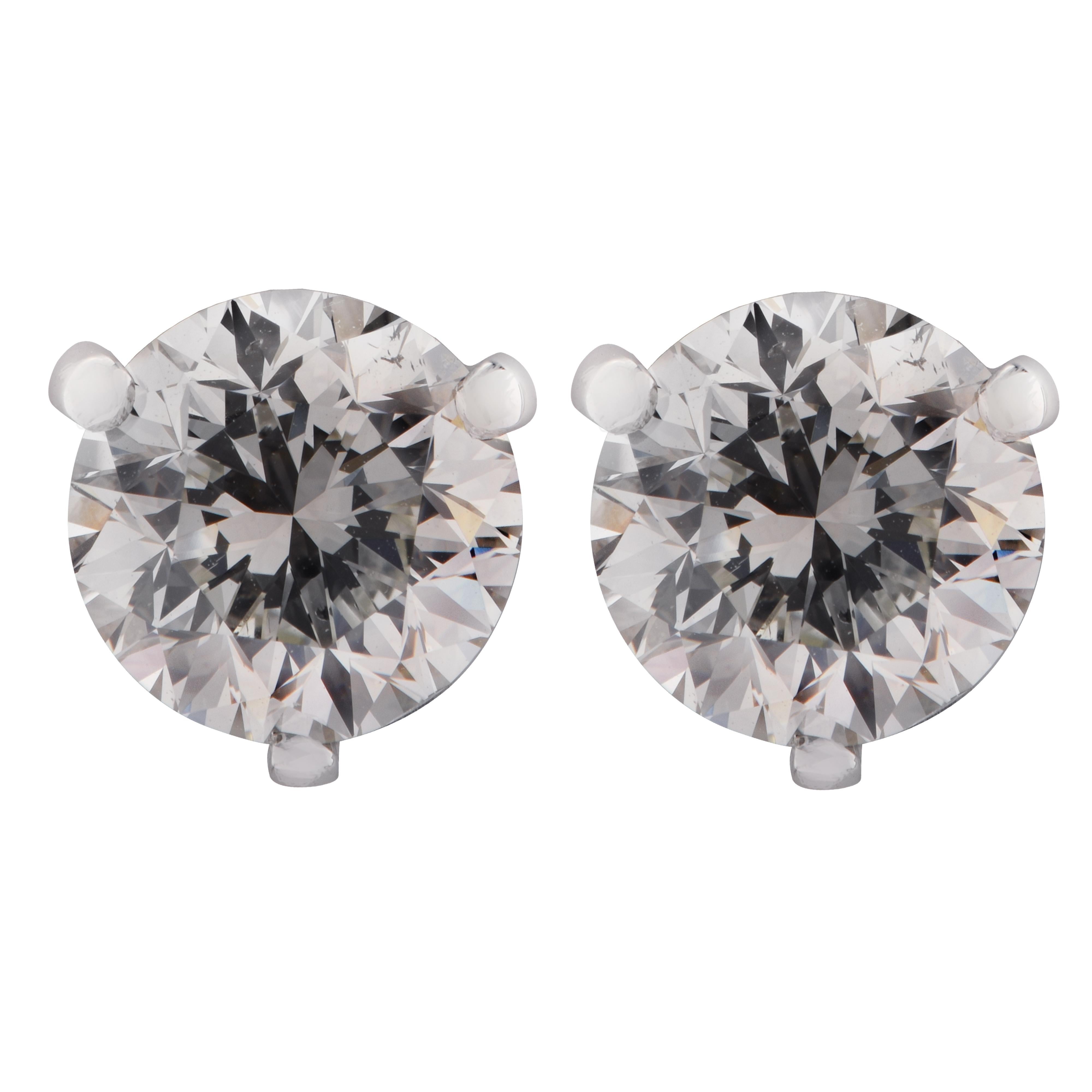 Vivid Diamonds GIA Certified 2.93 Carat Diamond Stud Earrings In New Condition For Sale In Miami, FL