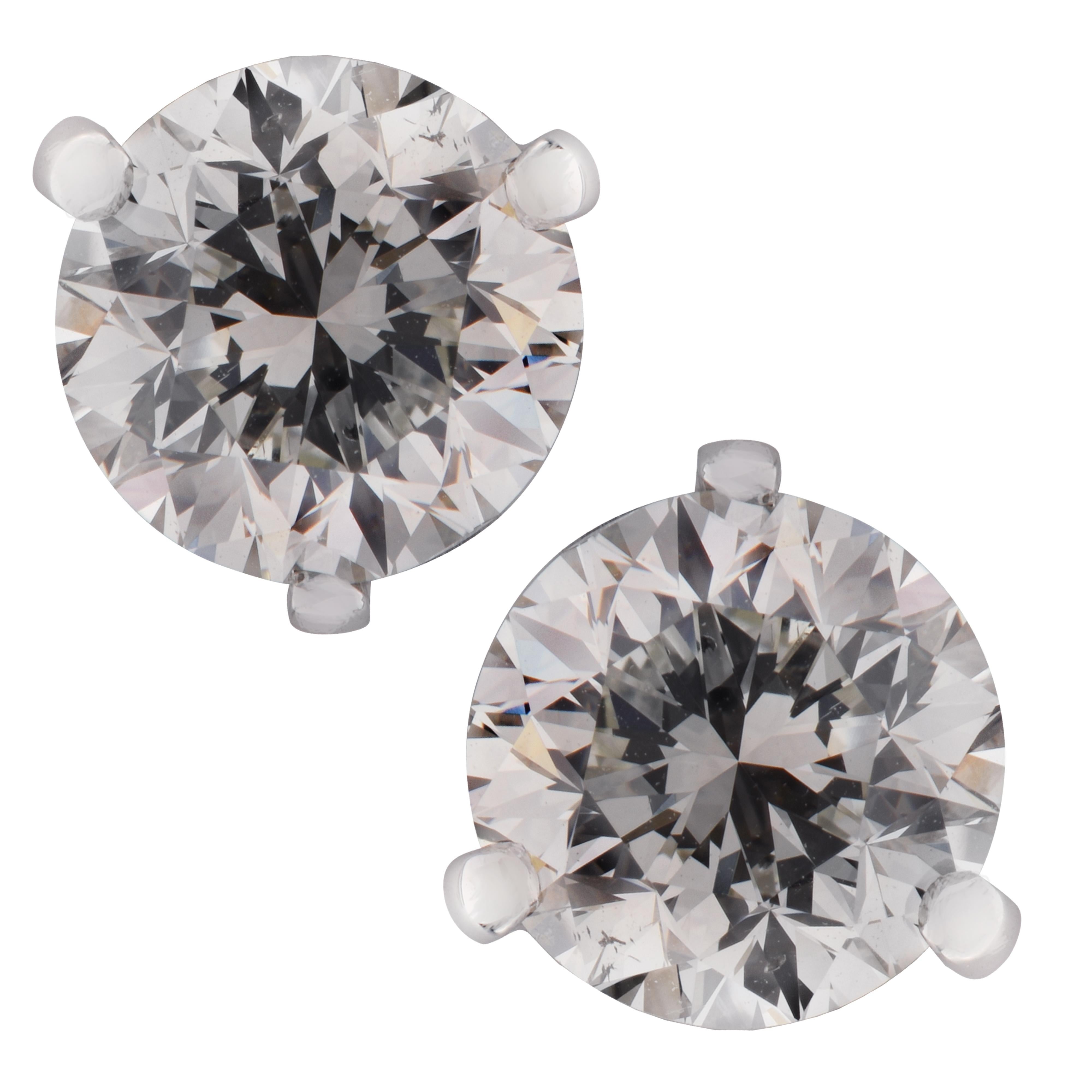 Vivid Diamonds Clous d'oreilles en diamants certifiés GIA de 2.93 carats