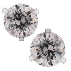 Used Vivid Diamonds GIA Certified 2.93 Carat Diamond Stud Earrings