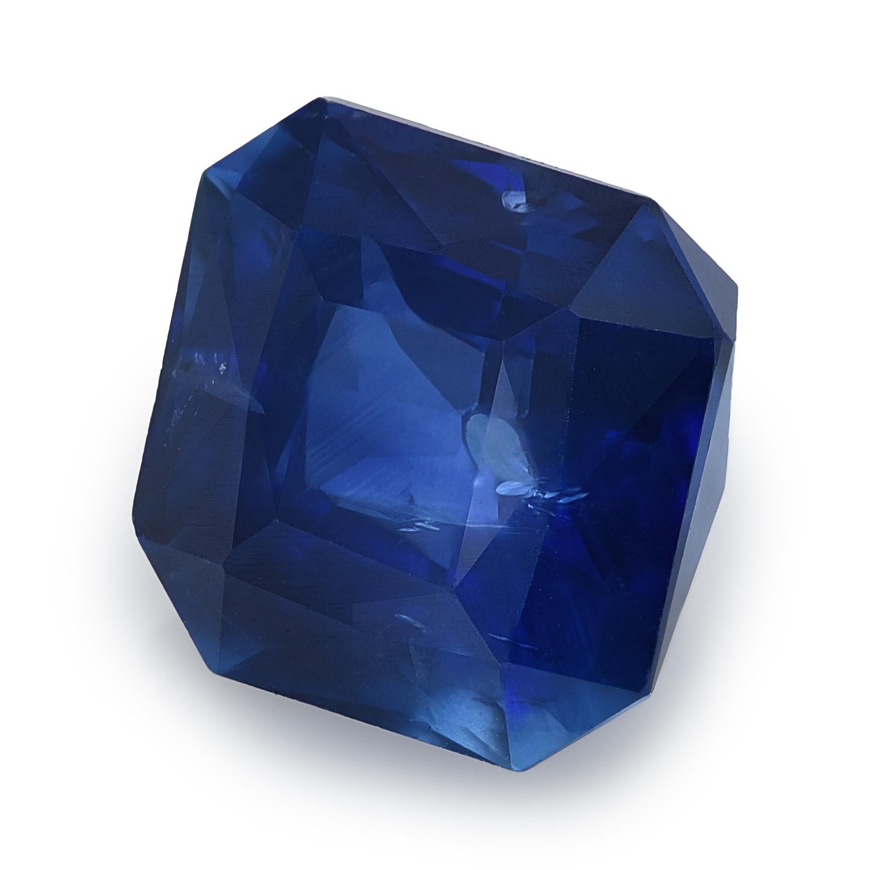 Mixed Cut GIA Certified 2.95 Carats Blue Sapphire For Sale