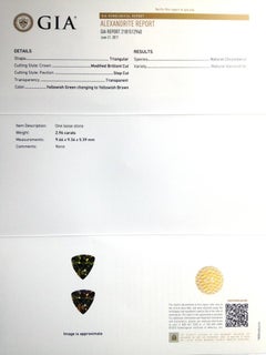 Natural Alexandrite Gemstone 2.96 cts in 18K White Gold Ring w Dia / GIA Report